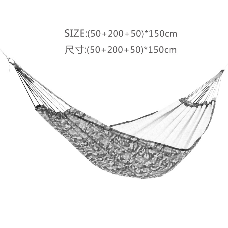 Factory Direct portable camo breathable double cotton canvas two-person outdoor camping hammock