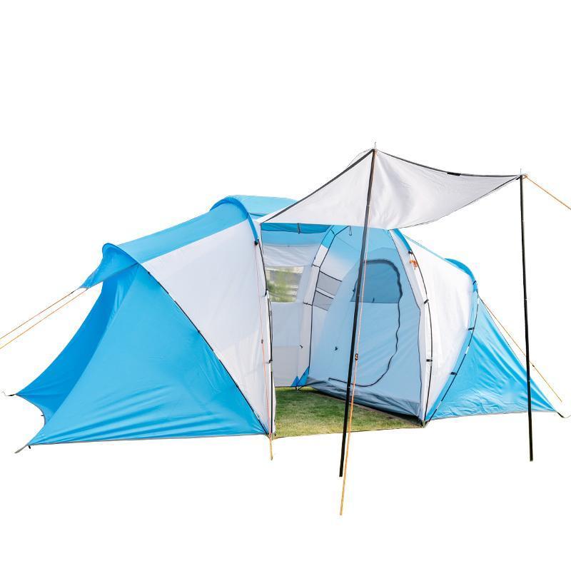 Newest Hot Sale 2 Bedrooms Double Layers Tents Camping Outdoor Family Tent For 4 Persons