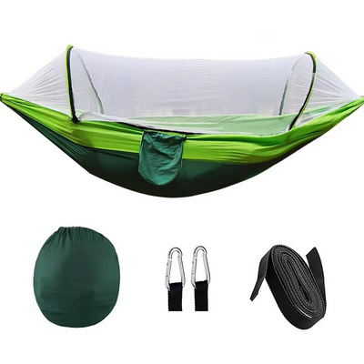 Parachute cloth automatic quick opening camping hammock type outdoor camping net mosquito hammock