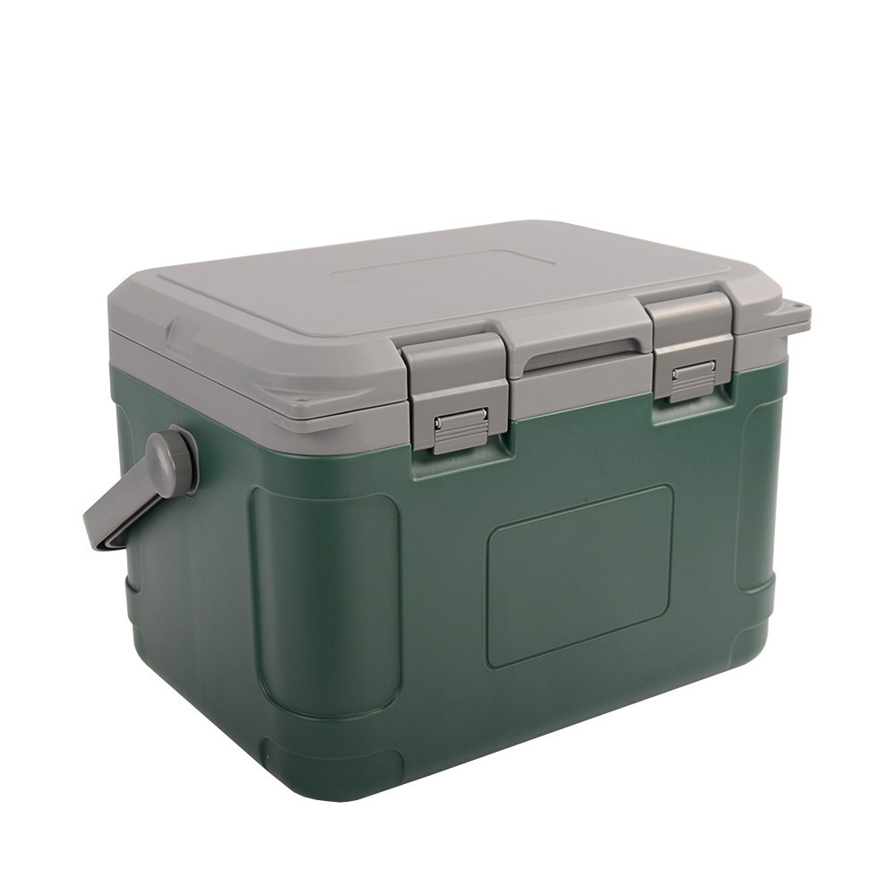 21L Plastic Outdoor Camping Green Refrigerator Igloo  cooler box With Handle