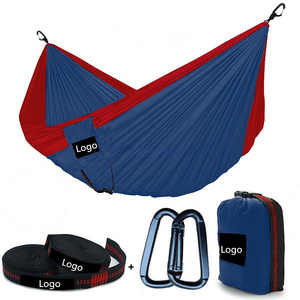 portable parachute double nylon camping hammock with hammock straps