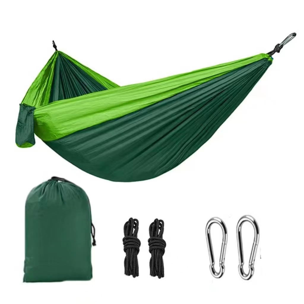 New Design Nylon Camping Hammock Double Hanging Swing Portable Outdoor Camping Hammock for Outside