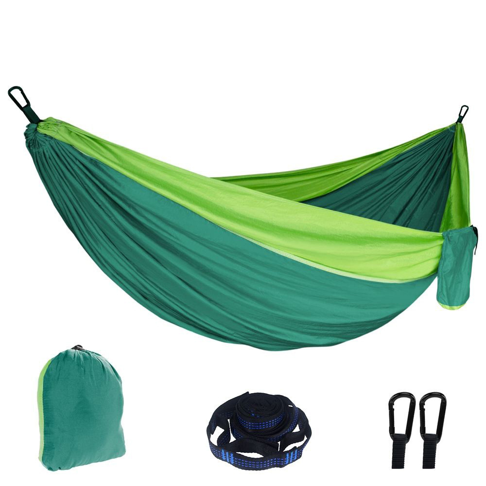 Wholesale 210T Nylon single double outdoor Portable sewing hanging Parachute Hammock Lightweight Camping Hammock