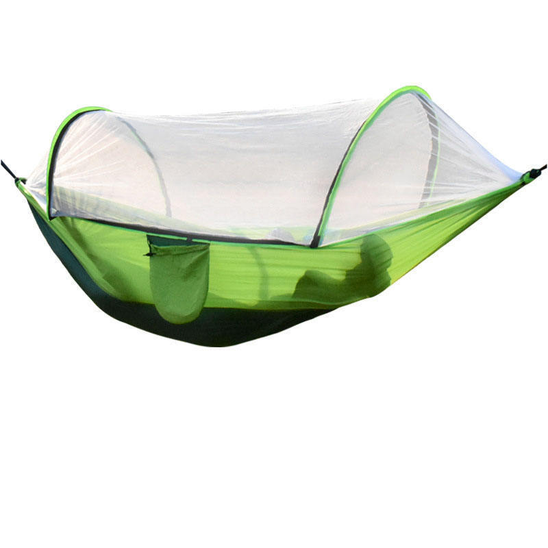 Parachute cloth automatic quick opening camping hammock type outdoor camping net mosquito hammock