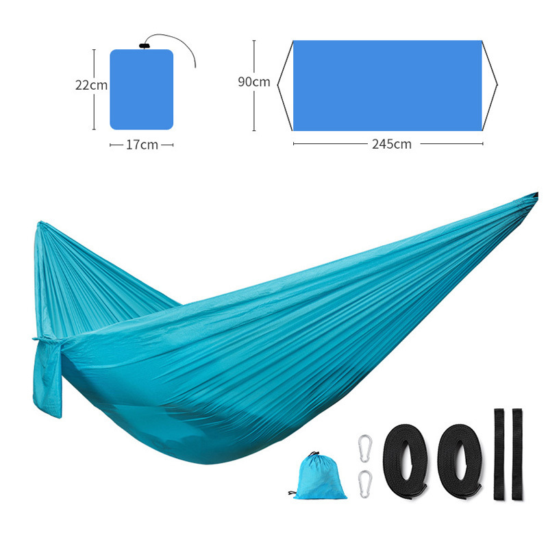 Wholesale Outdoor hammock parachute cloth anti rollover hanging camping hammock