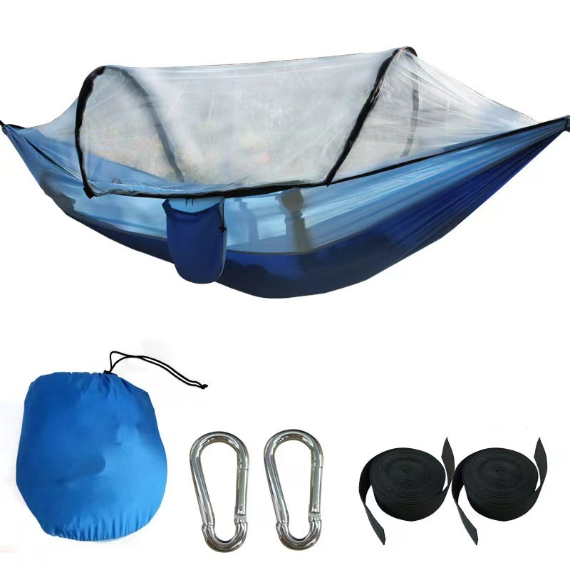 Parachute cloth automatic quick opening camping hammock type outdoor camping net mosquito hammock