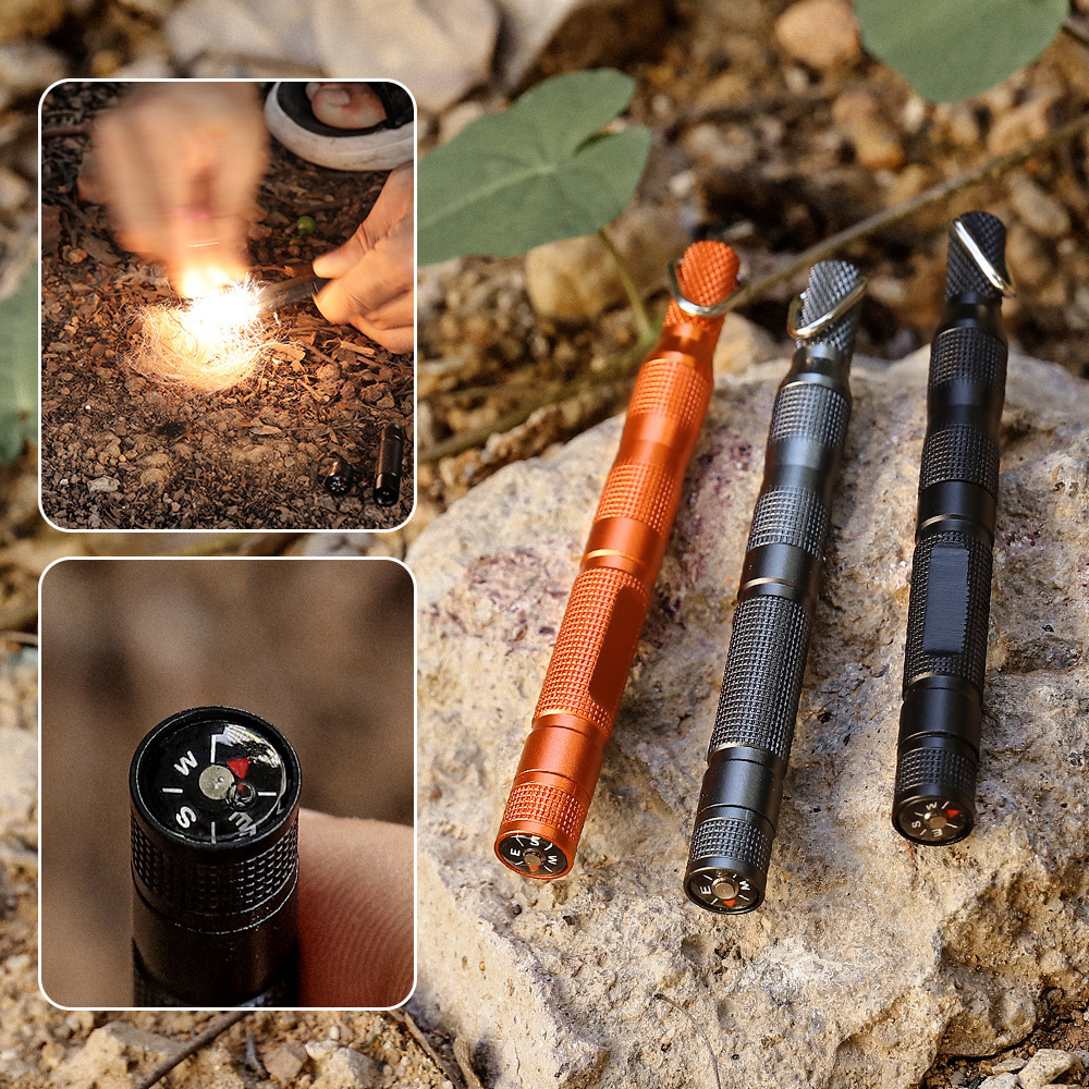 Hot sale 5 in 1 Fire Starter Compass Survival Kits Hiking Magnesium Ferro Rod