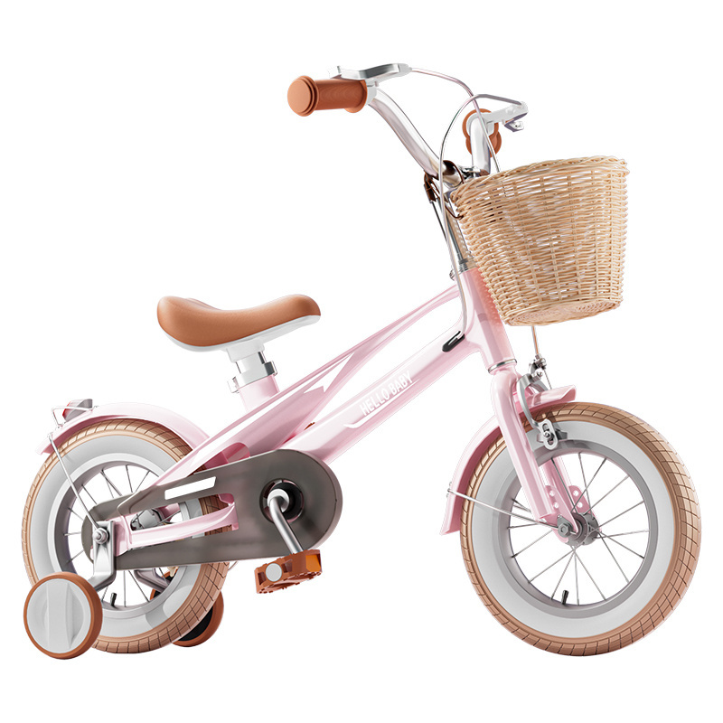 Fashion lightweight magnesium alloy bicycles Boys and girls kids bike with training wheels