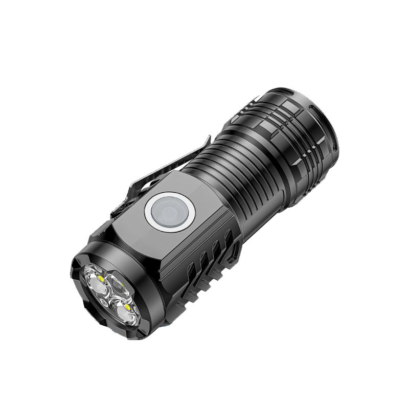 ABS Plastic Small Portable EDC Flashlight  Waterproof Hiking Emergency Flashlight With Clip