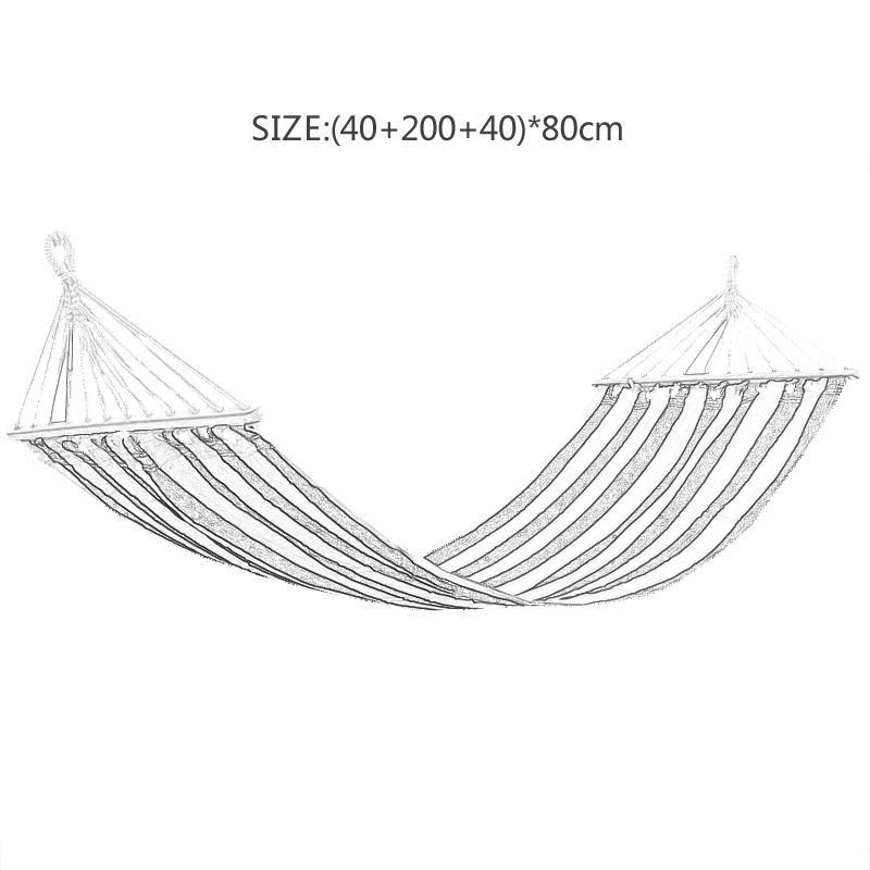 Portable Outdoor Camping Soft Canvas Cotton Fabric Hammock Cotton Hanging Chair Swing Hammock