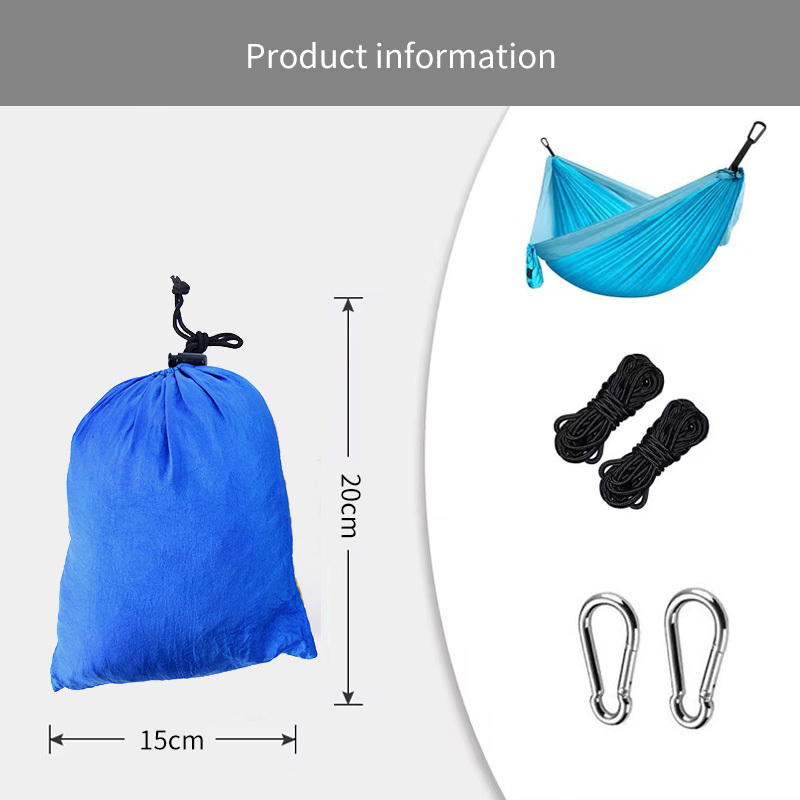 New Design Nylon Camping Hammock Double Hanging Swing Portable Outdoor Camping Hammock for Outside