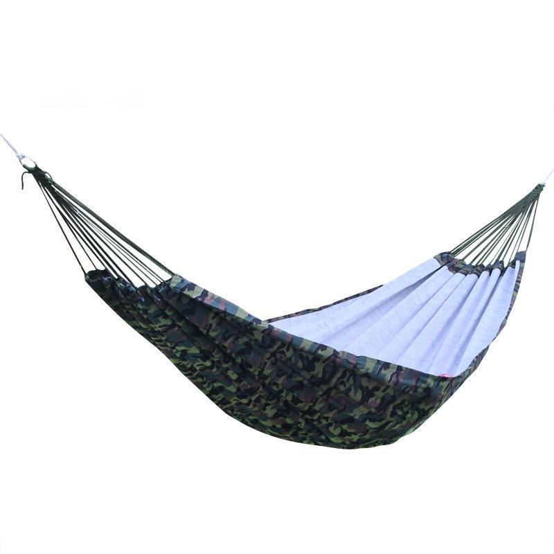 Factory Direct portable camo breathable double cotton canvas two-person outdoor camping hammock