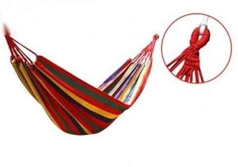 Outdoor anti rollover canvas Curved stick duck camping hammock Dormitory swing hammock