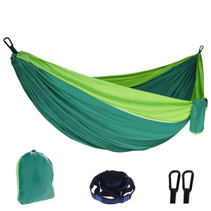 Custom logo hiking gear ultralight foldable parachute nylon outdoor portable hitch hammock camping chair