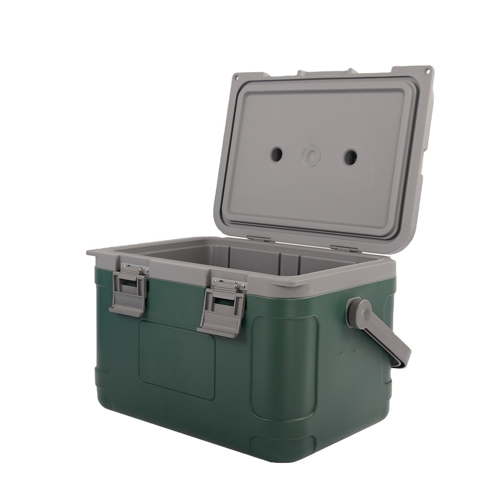 21L Plastic Outdoor Camping Green Refrigerator Igloo  cooler box With Handle