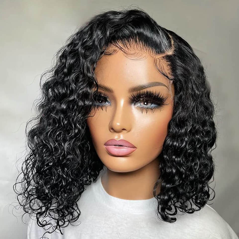 Wholesale Deep Wave HD Lace Front Wigs Cuticle Aligned Water Wave Unprocessed Raw Virgin Brazilian Human Hair for Black Women