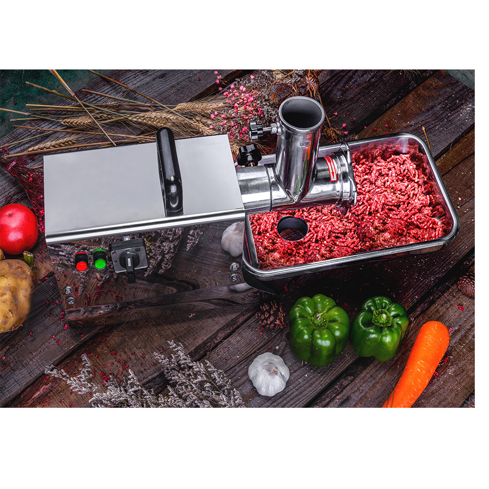 Hualing Electric Meat Grinder Commercial Meat Mincer Stainless Steel Cutlery Feeding Tray, Neck and Body