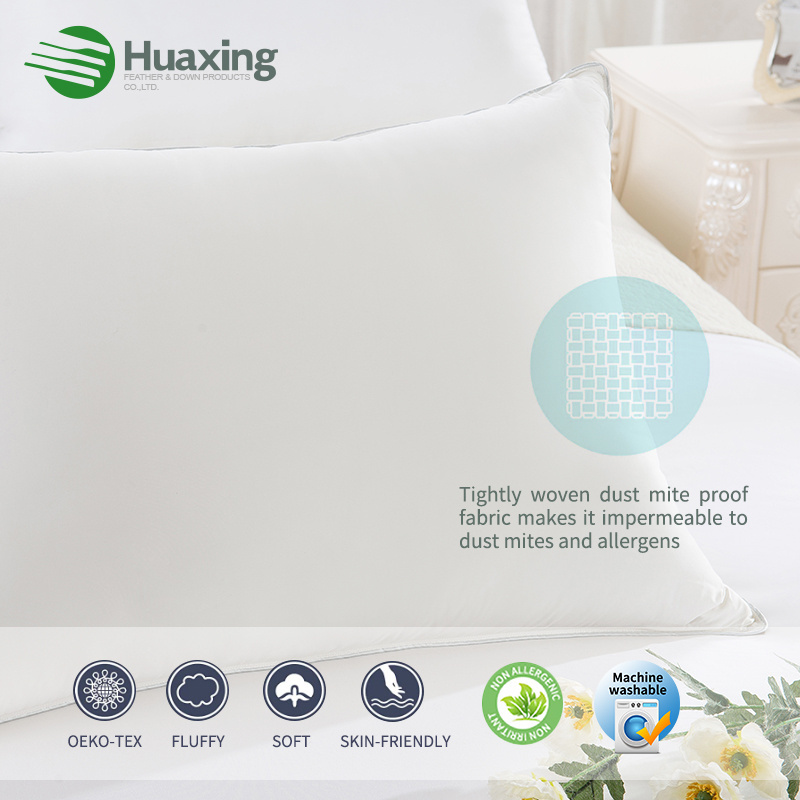 Luxury hotel collection Lofty soft Microfiber pillows soft silk like fiber Filling Sleeping Pillow