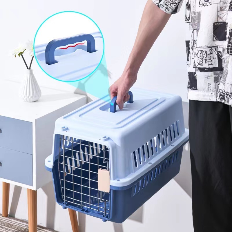 Hot Sales Plastic Cat Cage Portable Dog Crates Airline-approved Carrier For Small Size Pets