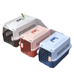 Hot Sales Plastic Cat Cage Portable Dog Crates Airline-approved Carrier For Small Size Pets