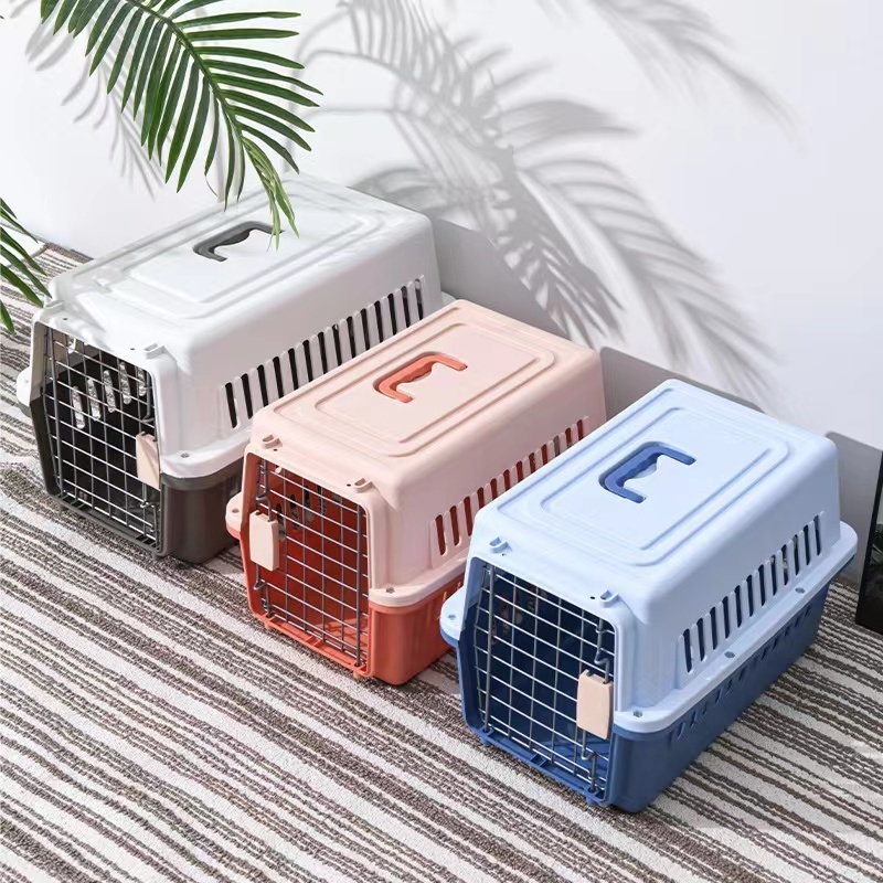 Low MOQ Airline Approved Plastic For Sale Large Dog Pet Cages, Carriers Cat Air Travel Sky Kennel Carrier Cage