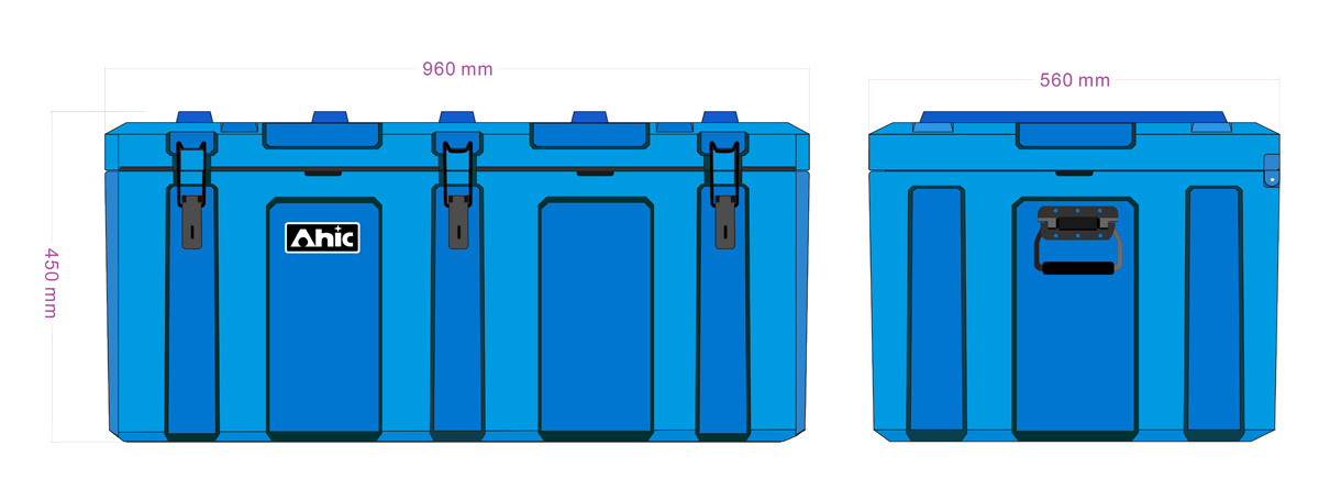 160L Heavy duty plastic truck tool box caja de herramientas