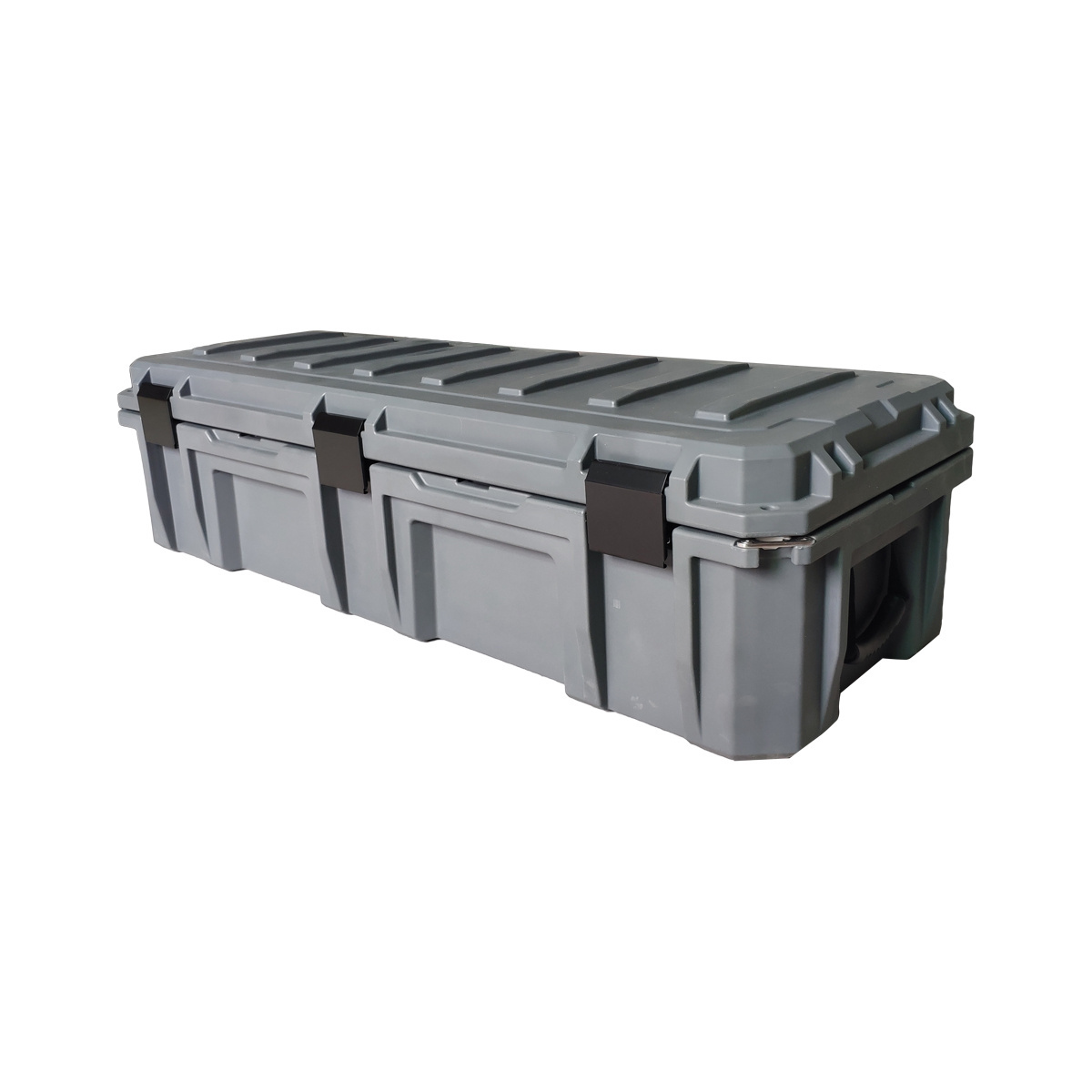 Hard Plastic Portable Roto-molded tool box with stainless steel latches