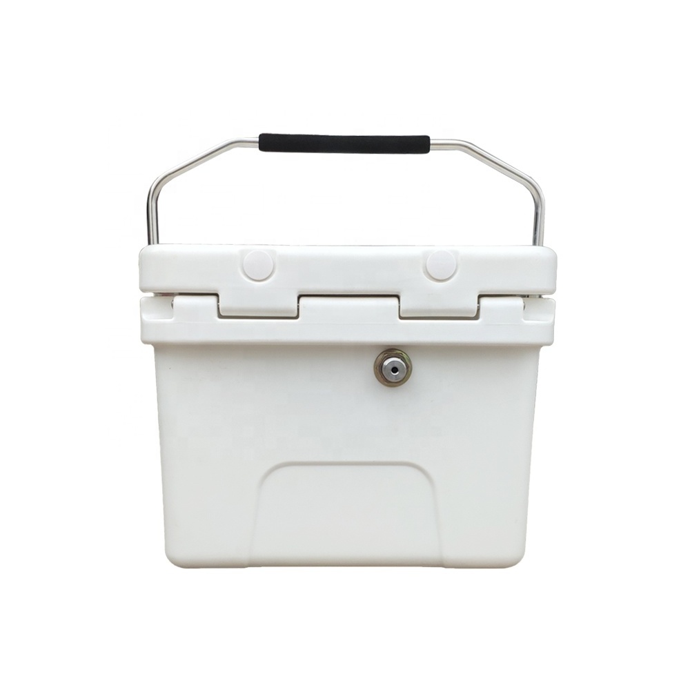 beverage container jockey box coolers with single faucet and coil