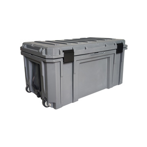 Mechanic portable lockable trolley plastic tool box with wheels