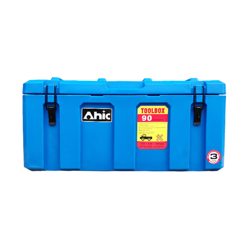 AHIC 90l waterproof food grade hard shell EVA foam travel  portable easy carrying  tool box