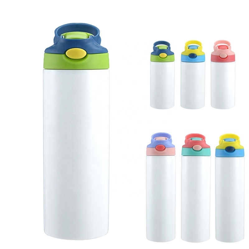 In stock 12oz Kids Sublimation Tumbler with Replacement Straw Lid One-click Pop-up Straw BPA Free