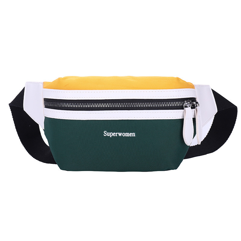 Wholesale Cheap Mixed Color Canvas Sling Bag Fanny Pack with Letter for Travel Outdoor