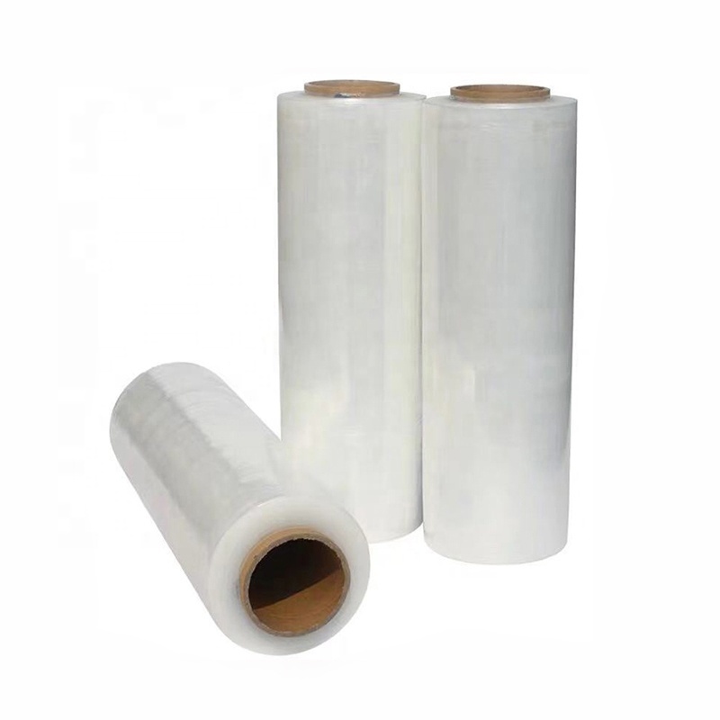 Industrial transparent plastic stretch wrap film roll wrapper