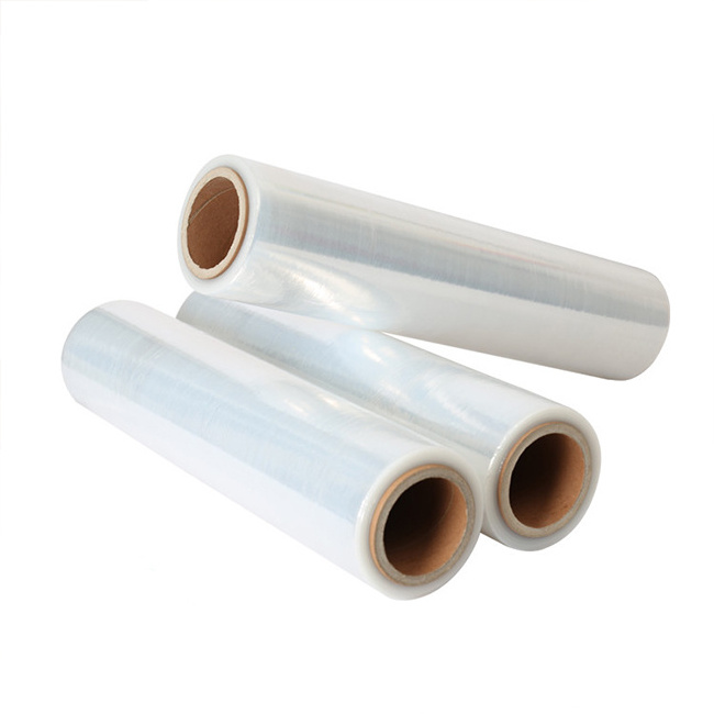 Industrial transparent plastic stretch wrap film roll wrapper