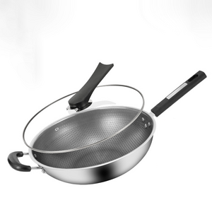 High Quality Rust-resistant Honeycomb Wok Non-stick Cookware Guaranteed Quality 304 Stainless Steel Wok