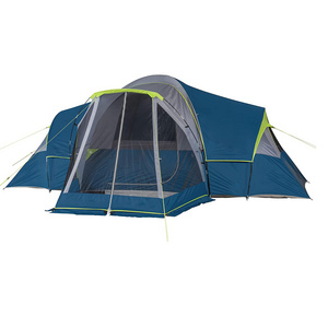 Tent  Trail 10-Person Family Camping Tent with 3 Rooms and Screen Porch, blue