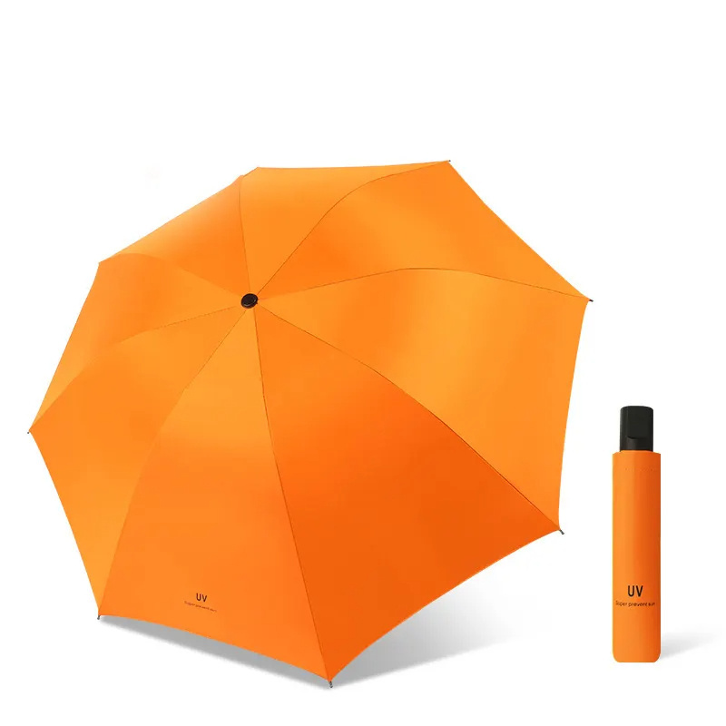 Fashion Sunshade Portable Wind Resistant Automatic Open Rain 3 Folding Sun Fold Umbrella with Logo