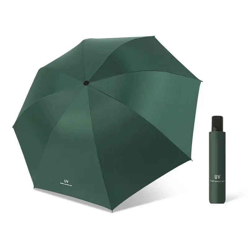 Fashion Sunshade Portable Wind Resistant Automatic Open Rain 3 Folding Sun Fold Umbrella with Logo