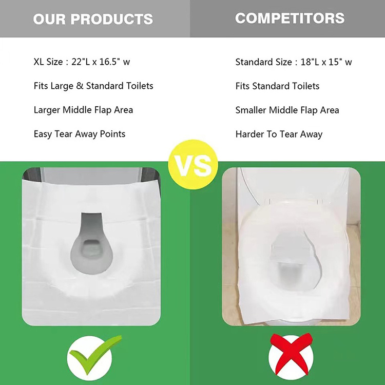 Wholesale flushable disposable toilet paper seat covers With individual package