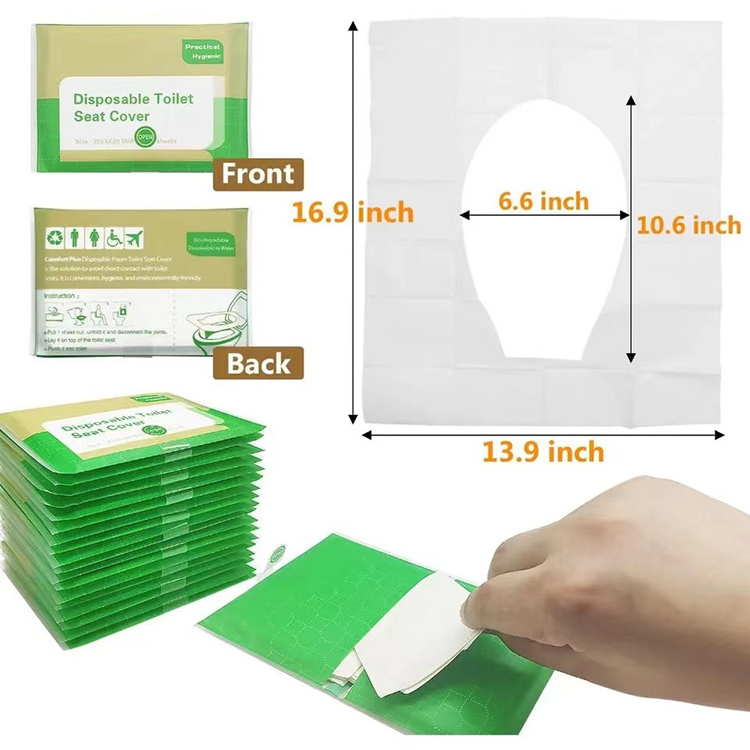 Wholesale flushable disposable toilet paper seat covers With individual package