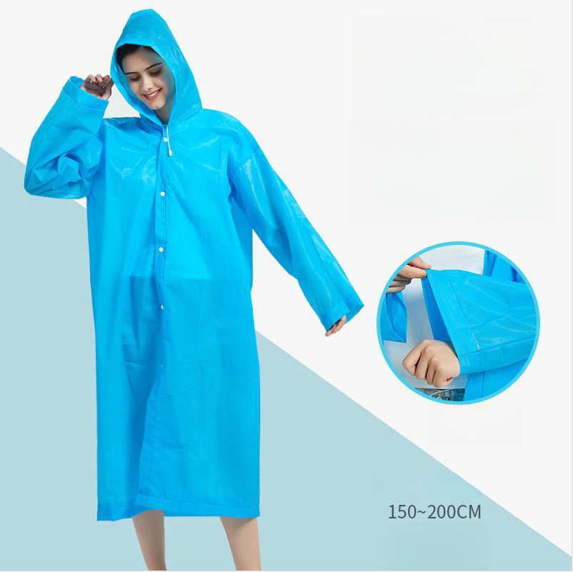 Non disposable thickened adult raincoat manufacturer direct sales outdoor travel EVA raincoat