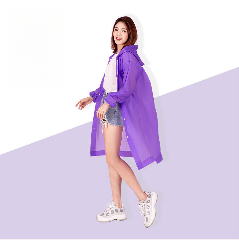 Non disposable thickened adult raincoat manufacturer direct sales outdoor travel EVA raincoat