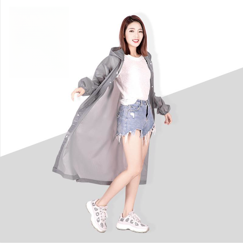 Non disposable thickened adult raincoat manufacturer direct sales outdoor travel EVA raincoat