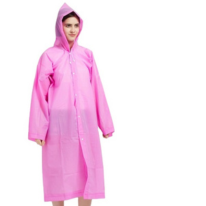 Non disposable thickened adult raincoat manufacturer direct sales outdoor travel EVA raincoat