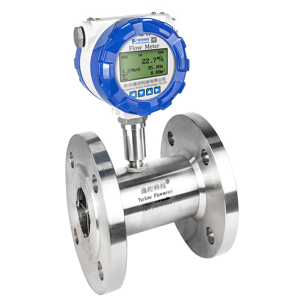 Flange Flow Meter with Stainless Steel 304 Turbine for Water/Oil/Fuel/Diesel/Methyl Alcohol/Clean Liquid pulse 4-20mA output