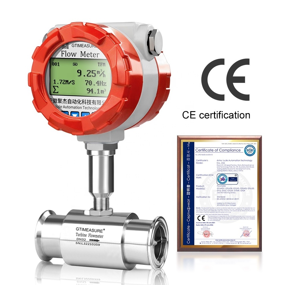 Pure Liquid Measurement Digital Flow Meter Diesel Fuel Oil Diesel Milk Flow Meter 4-20mA RS485  Flowmeter Water