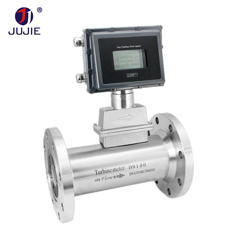 Gas Turbine Flow Meter 4-20mA RS485 Output Gas Flow Meter For Natural Gas LPG