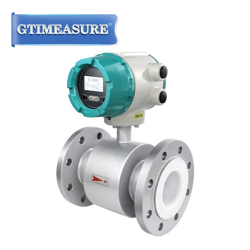 Wastewater Seawater acid High accuracy milk magnetic flowmeter Digital Water Electromagnetic Flow Meter