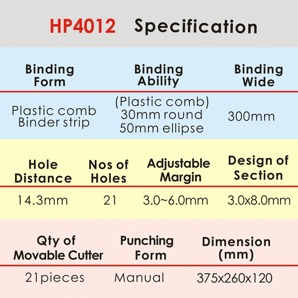 Foska Factory  Comb Binder Rubber Ring A5 21-Hole Comb Book Binding Machine For Office School Supplier