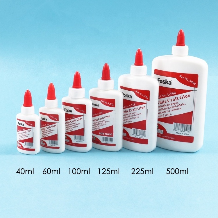 Multipurpose Non Toxic Washable White Glue Students Handcrafted School Glue 40ml PVA White Latex Glue for DIY